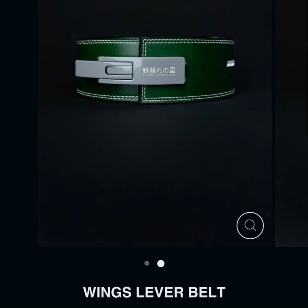 Village Hidden in Iron WINGS lever lifting belt XXS